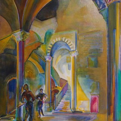 Cortile, 80 x 100 cm, oil on canvas, 1995